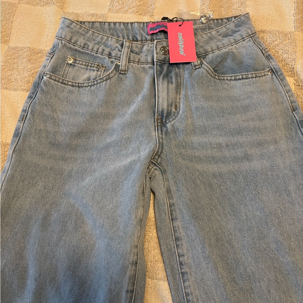 Light Wash Edikted Straight leg jeans